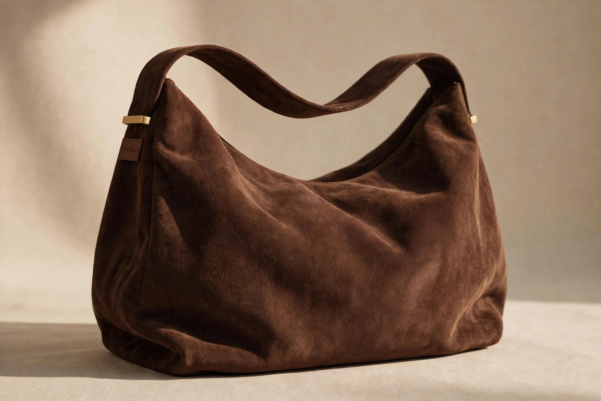 The Sienna packshot, chocolate suede